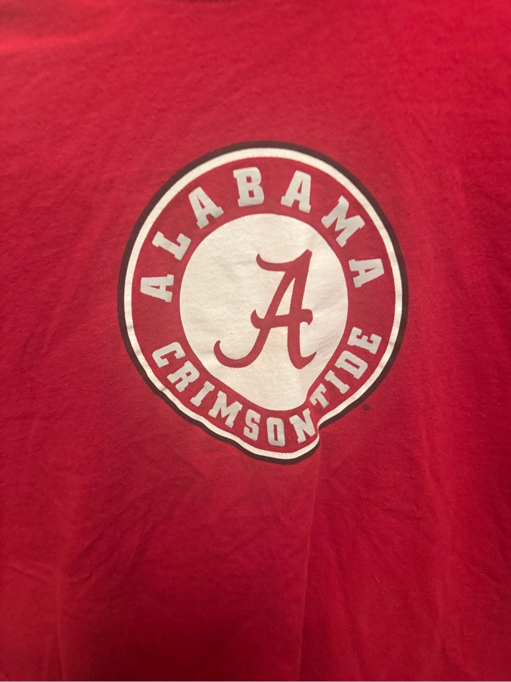 Boys Size 14-16 Alabama Crimson Tide Football Short Sleeve Shirt